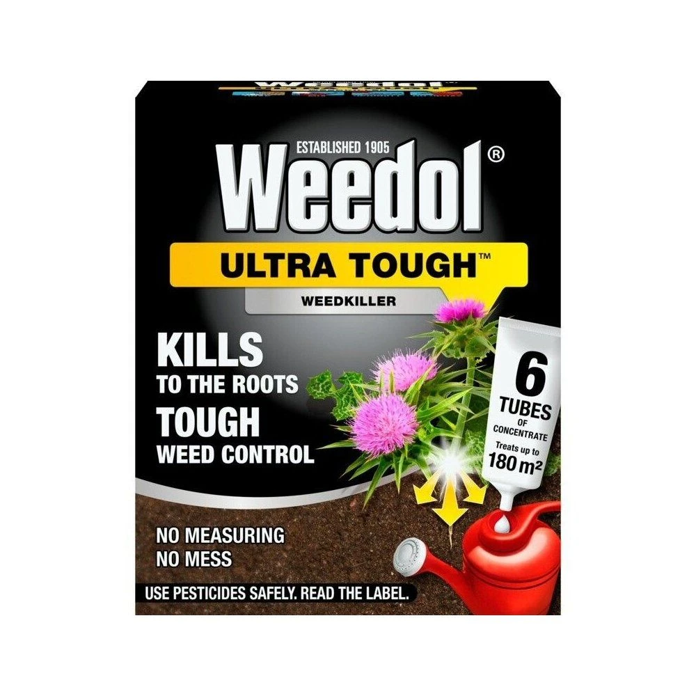 Weedol Ultra Tough Weedkiller (Liquid Concentrate) - 6 Tubes 2 Weedol Ultra Tough Weedkiller (Liquid Concentrate) - 6 Tubes