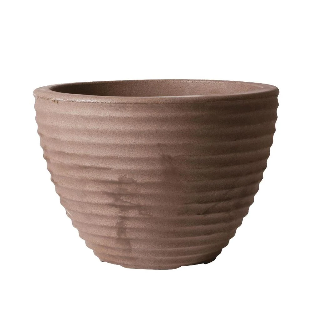 Stewarts 50cm Dark Brown Low Honey Garden Pot Planter 3 Stewarts 50cm Dark Brown Low Honey Garden Pot Planter