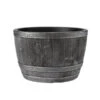 Stewarts 61cm Pewter Effect Blenheim Half Barrel Planter -Quality Garden Care Store 5011431409312