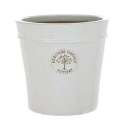 Woodlodge 41cm White / Cream Glazed Heritage Pot