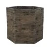 Woodlodge 34cm Driftwood Hexagon Resin Pot 1 Woodlodge 34cm Driftwood Hexagon Resin Pot -Quality Garden Care Store 5021346440942