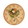 Outside In 12" Robin Wall Clock & Thermometer -Quality Garden Care Store 5050642006347 d760ce7c b8a4 40e3 a702 7eff3f59828c