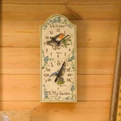 Outside In 28cm Birdberry Wall Clock & Thermometer -Quality Garden Care Store 5050642006385 3