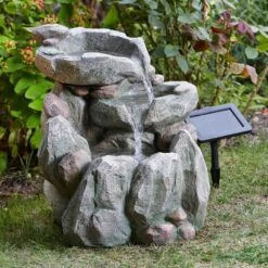 Smart Solar 51cm Rock Fall Solar Water Feature -Quality Garden Care Store 5050642007931 2