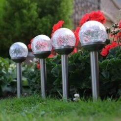 Smart Solar 35cm Crackle Globe Colour Changing Stake Lights (5 Pack) -Quality Garden Care Store 5050642008471 3