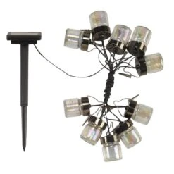Smart Solar 10 Firefly LED Opal Jar String Lights -Quality Garden Care Store 5050642067638 2