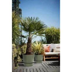 Elho 25cm Leaf Green Greenville Round Planter -Quality Garden Care Store 8711904332433 4