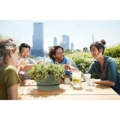 Elho 33cm Leaf Green Greenville Bowl Planter 11 Elho 33cm Leaf Green Greenville Bowl Planter -Quality Garden Care Store 8711904332464 5