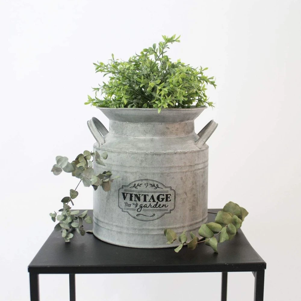 Koopman 22cm Vintage Milk Churn Planter 6 Koopman 22cm Vintage Milk Churn Planter - Image 4